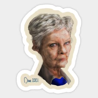 Judi Dench - Caricature Sticker